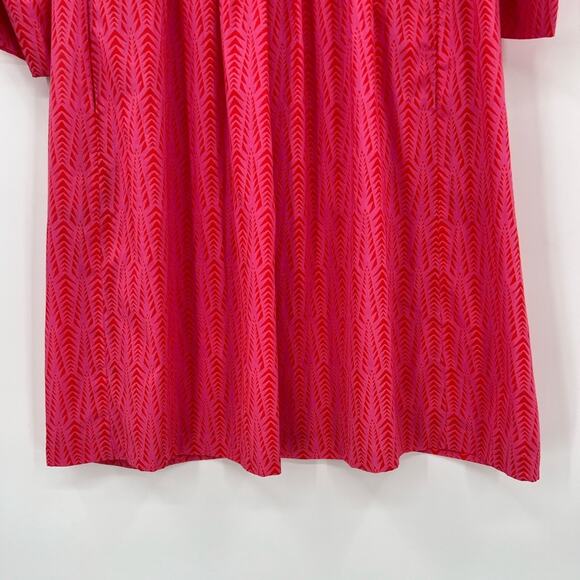 🆕 NWT Layla Printed Tunic Mini Dress Pattern Pocket Boho Pink Orange Red Medium - Picture 5 of 14